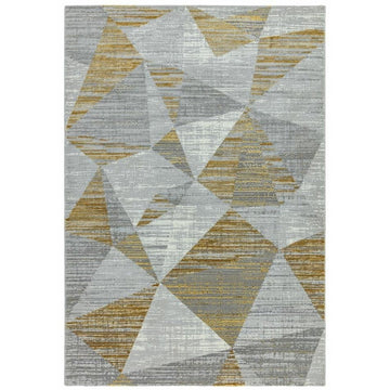 Orion OR12 Blocks Modern Geometric Distressed Textured Soft-Touch Metallic Shimmer Yellow/Grey/Silver/Cream Rug-Asiatic Carpets-Rug Love - The Most Loved Rug Store